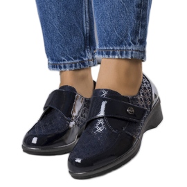 BM Drancy scarpe brogue blu navy