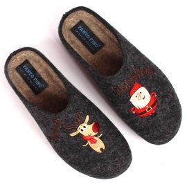 Pantofole Panto Fino festive in feltro W KK267038 INT1798 grigio
