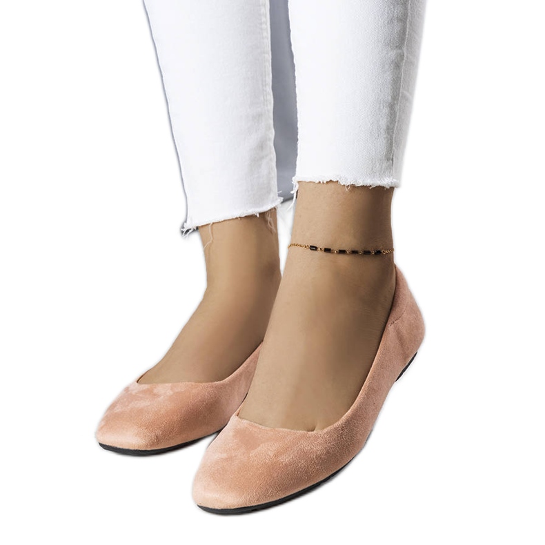 Ballerine in camoscio rosa di Jules
