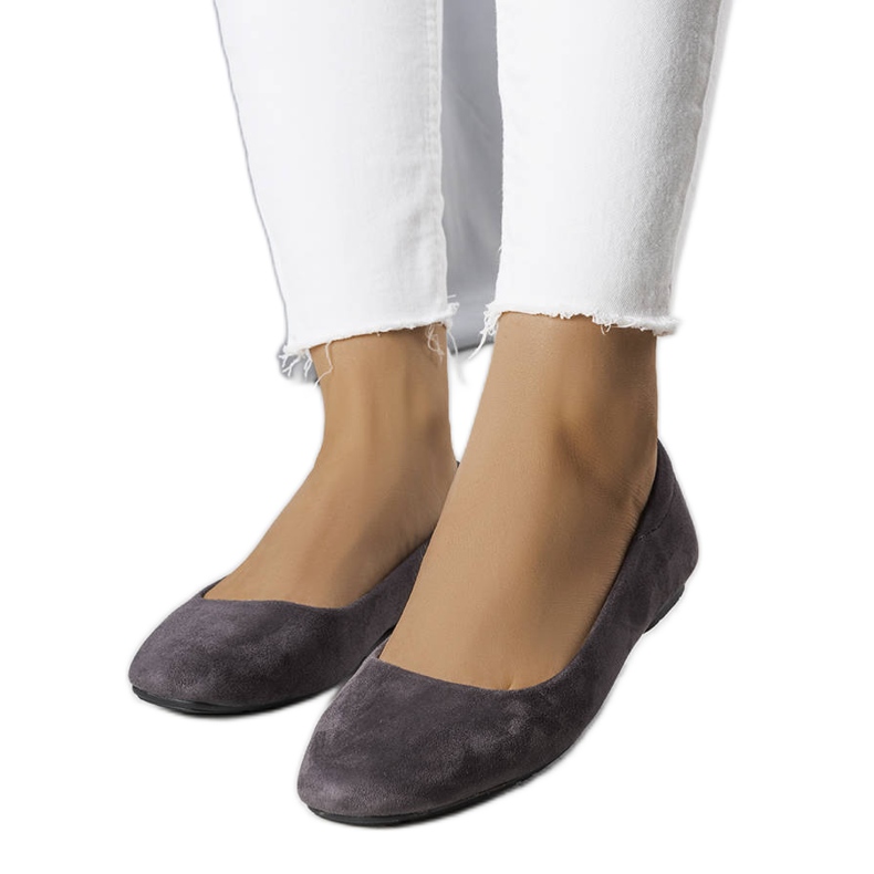 Ballerine Jules in ecopelle scamosciata grigia grigio