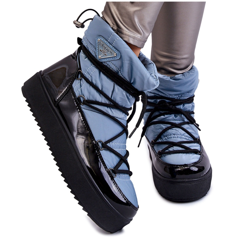 Stivali da neve stringati alla moda da donna Carrios blu