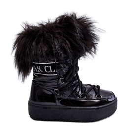 PM1 Stivali da neve isolati per bambini Stringati Colioris neri nero