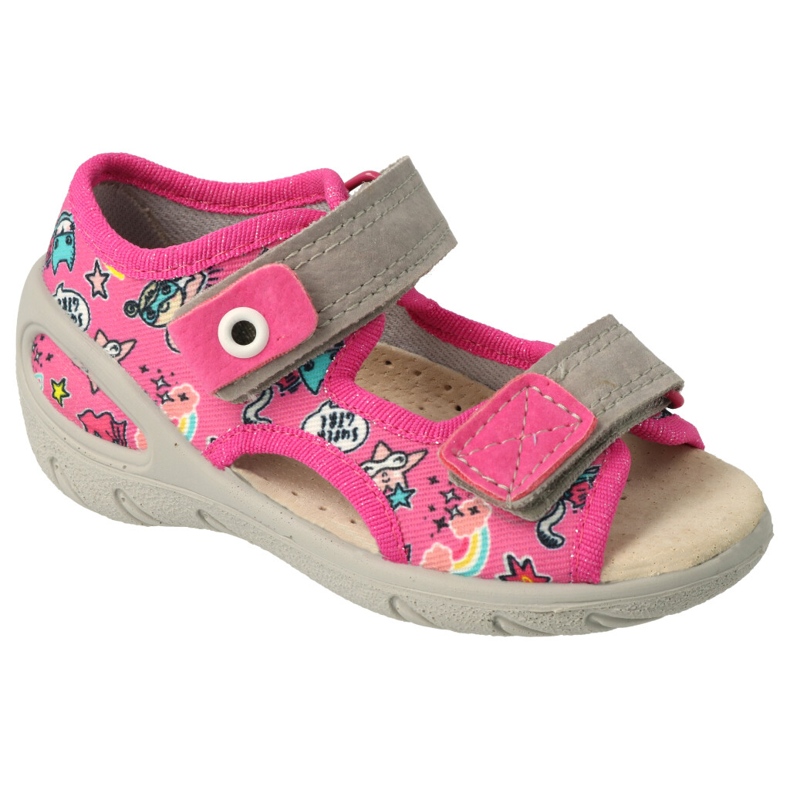 Scarpe per bambini Befado pu 065X171 rosa grigio