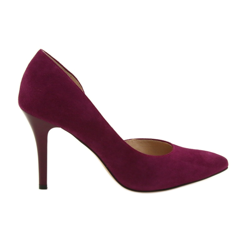 Décolleté scarpe scamosciate donna Anis cherry rosso multicolore