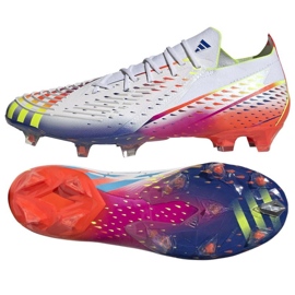 Scarpe da calcio Adidas Predator Edge.1 L Fg M GW1022 bianco, colore della miscela bianca