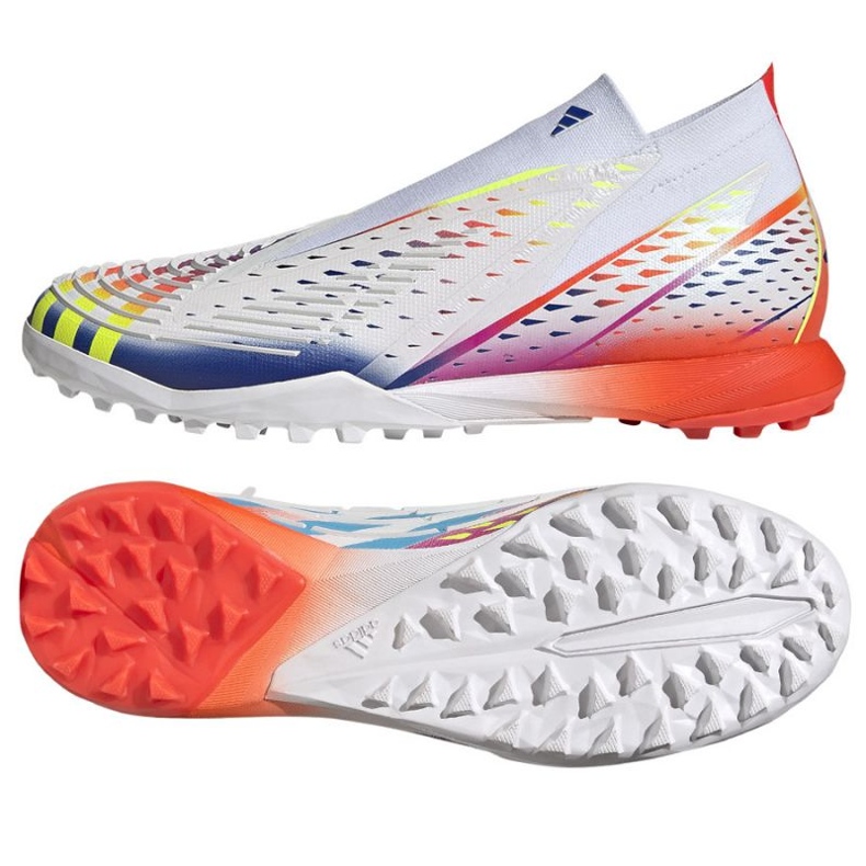 Scarpe da calcio Adidas Predator Edge.1 Tf M GZ6101 multicolore bianca