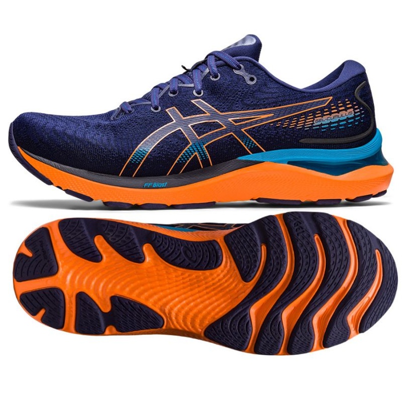 Asics Gel Cumulus 24 M 1011B366 402 scarpe da corsa blu