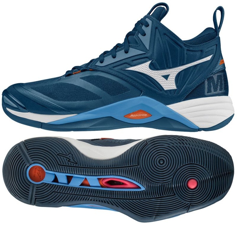 Scarpe da pallavolo Mizuno Wave Momentum 2 Mid V1GA211721 blu blu