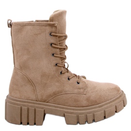 PA1 Stivali stringati Kelis Khaki beige