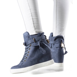 BM Sneakers con zeppa blu