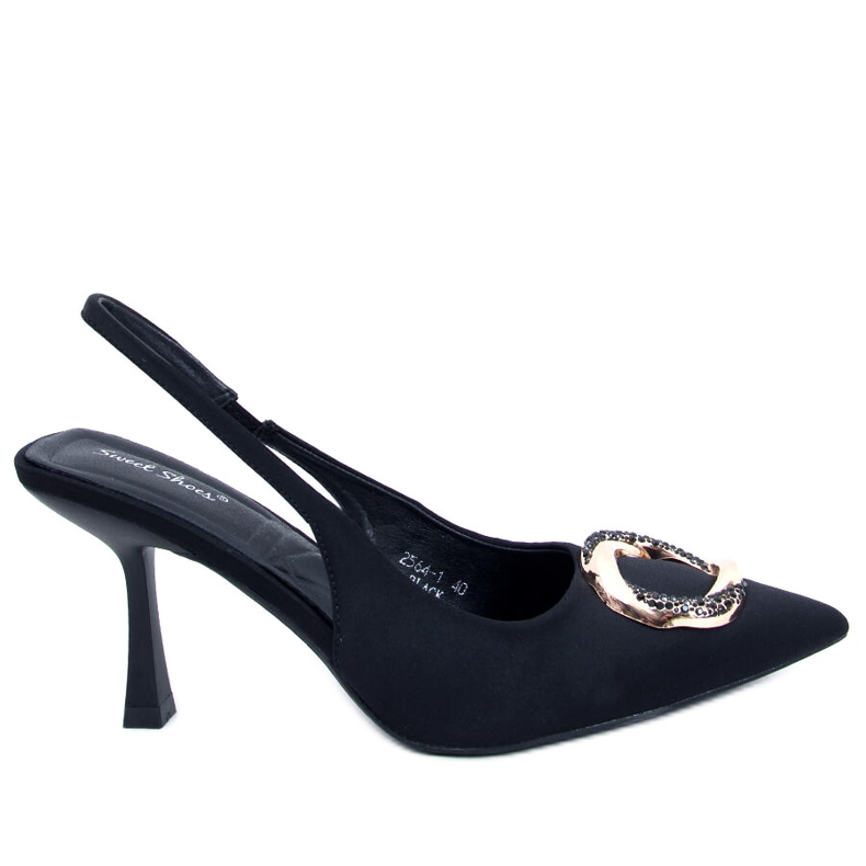 BM Décolleté con tacco aperto di Constance Black nero