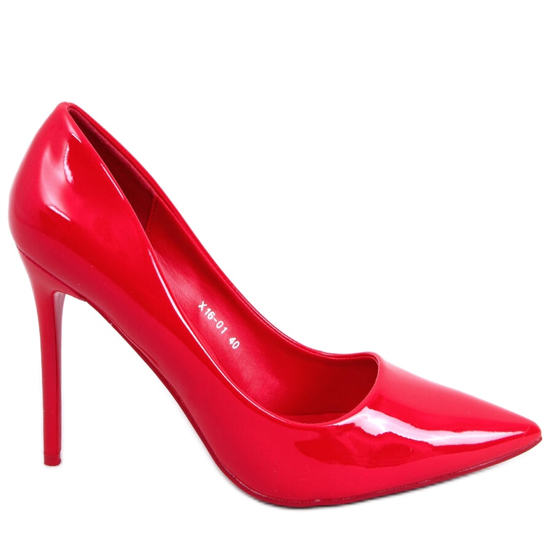 PA1 Rutina Scarpe col tacco da donna laccate Rosso