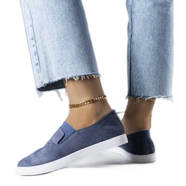 PA1 Sneaker in ecopelle scamosciata blu di Jamal