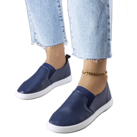 Sneakers in ecopelle blu navy di Leroy