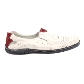 Olivier Mocassini da uomo in pelle bianca 901 scarpe estive