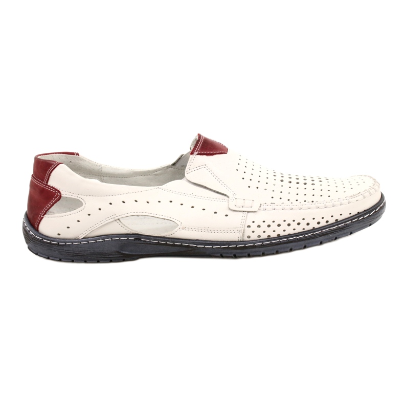 Olivier Mocassini da uomo in pelle bianca 901 scarpe estive