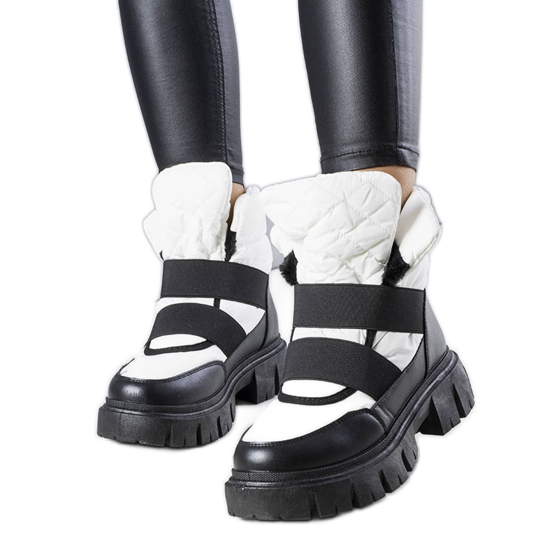 Stivali da neve slip-on isolanti bianchi di Francisco bianca