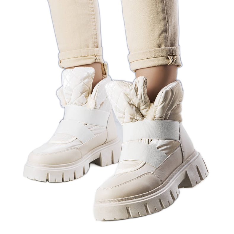 Stivali da neve slip-on isolanti beige di Francisco