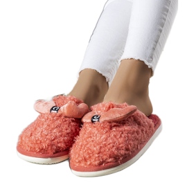 BM Pantofole rosa scuro con pelliccia di Rosny