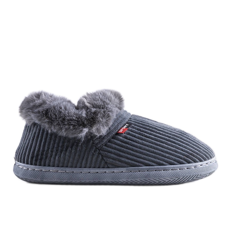 Pantofole alte grigie da uomo Ruest grigio