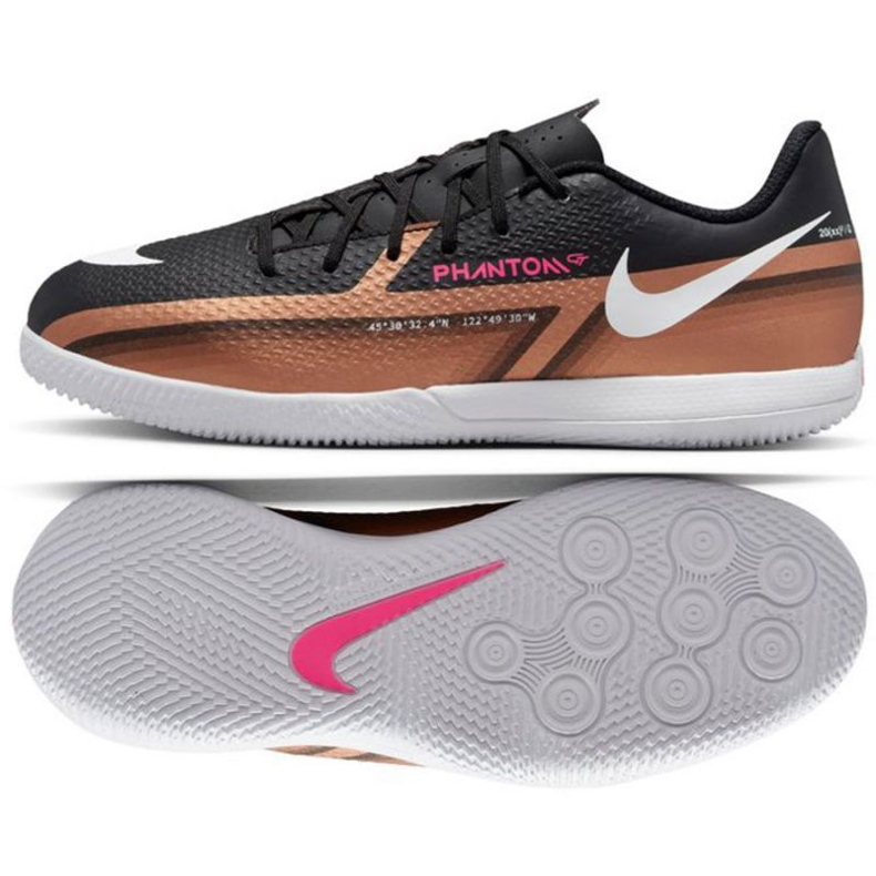 Scarpe da calcio Nike Phantom GT2 Academy Qatar Ic Jr DR6059 810 marrone nero nero