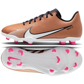 Scarpe da calcio Nike Mercurial Vapor 15 Club Qatar FG/MG Jr DR6048 810 marrone d'oro