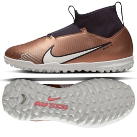Scarpe da calcio Nike Zoom Mercurial Superfly 9 Academy Qatar Tf Jr DR6053 810 oro, marrone d'oro