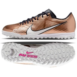 Scarpe da calcio Nike Zoom Mercurial Vapor 15 Academy Qatar Tf M DR5949 810 oro-bronzo d'oro