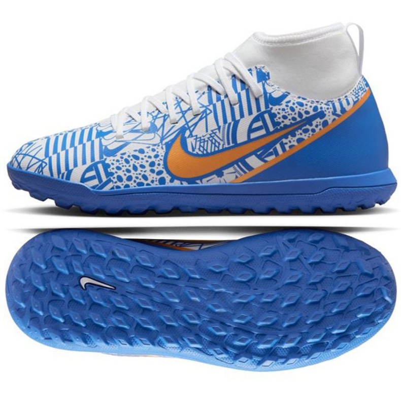 Nike Zoom Mercurial Superfly 9 CR7 Tf Jr DQ5330 182 scarpe da calcio multicolore blu