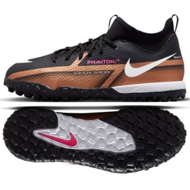 Scarpe da calcio Nike Phantom GT2 Academy Qatar Dynamic Fit Tf Jr DR6061 810 marrone nero beige e marroni