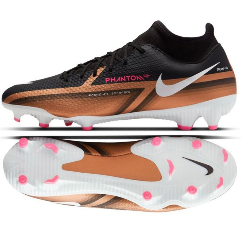 Scarpe da calcio Nike Phantom GT2 Academy Dynamic FG/MG M DR5960 810 marrone nero beige e marroni