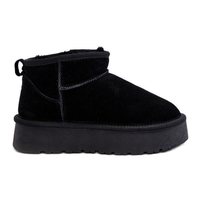 Stivali da neve bassi alla moda in camoscio nero Nucca
