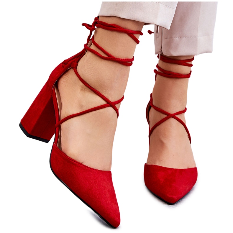 PA1 Décolleté Classiche In Camoscio Rosso Lucira