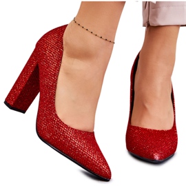 Décolleté Lucide Sul Tacco Rosso Elmira