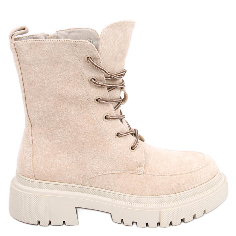 PA1 Stivali stringati in suede Roisin Beige