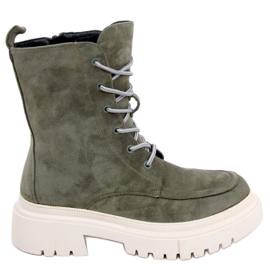 Stivali stringati in camoscio Roisin Green verde