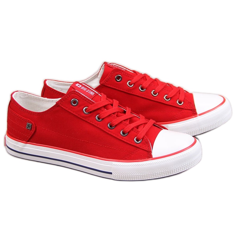 Sneakers basse da uomo rosse Big Star DD174274 rosso