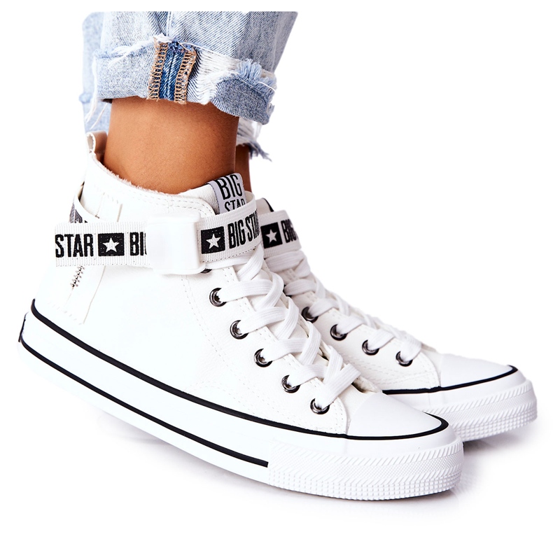 Sneakers alte isolate Big Star GG274027 Bianco bianca