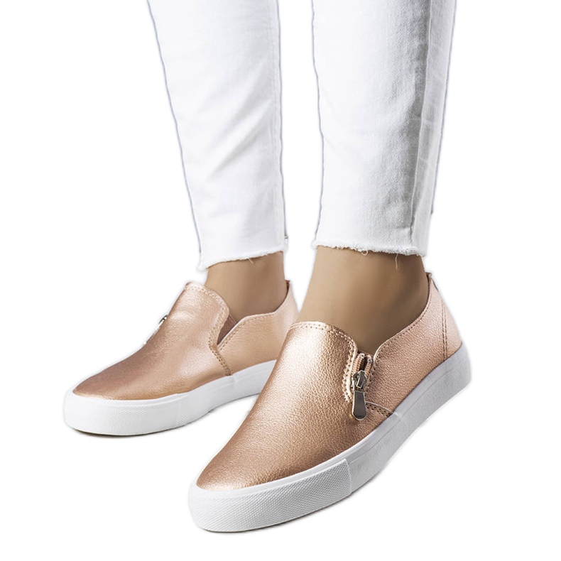 Sneakers Denain in ecopelle oro d'oro