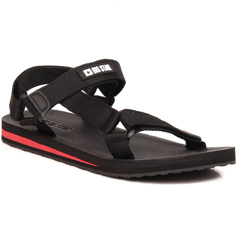 Big Star DD174717 sandali sportivi da uomo neri con velcro nero