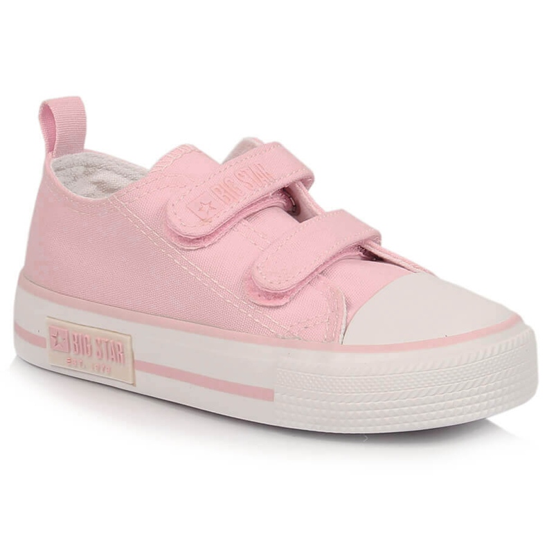 Sneakers da bambina con velcro Big Star KK374083 rosa cipria