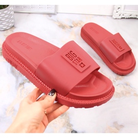 Ciabatte da donna con plateau rosse Big Star LL274430 rosso