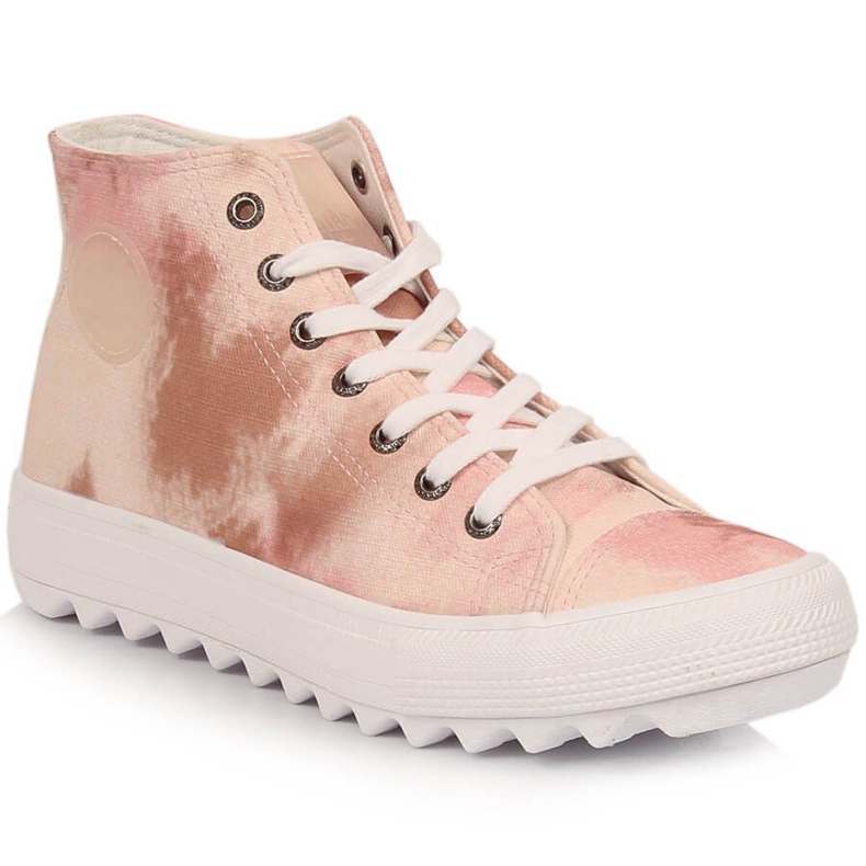 Sneakers alla caviglia da donna beige Big Star LL274048