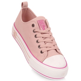 Sneakers da donna sulla piattaforma rosa cipria Big Star LL274181