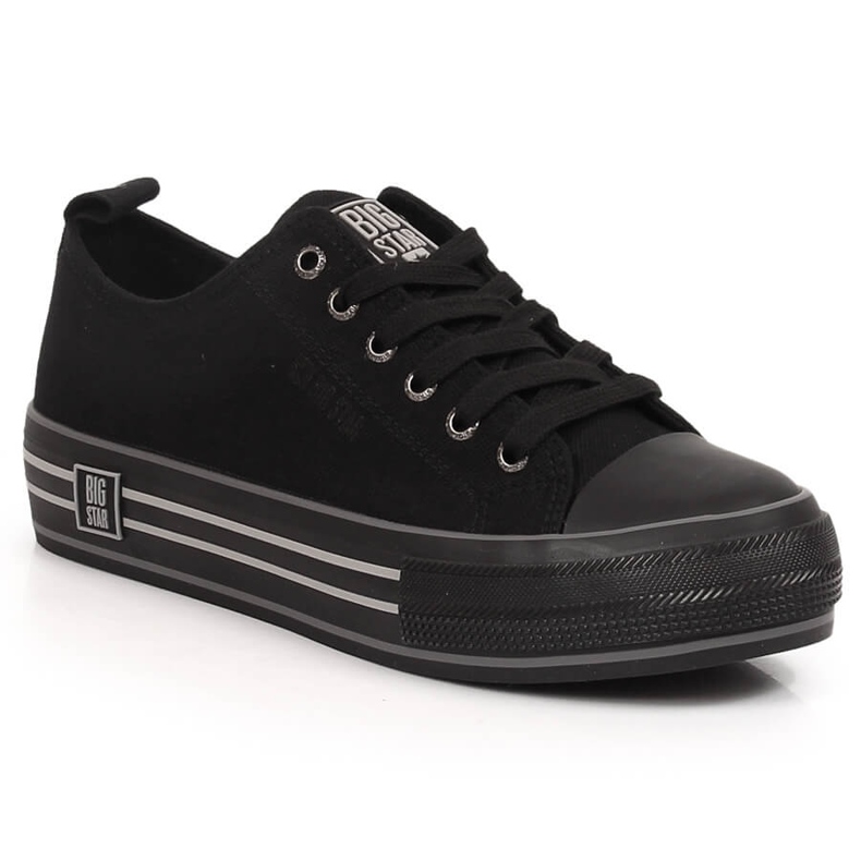 Sneakers da donna sulla piattaforma nera Big Star LL274184 nero