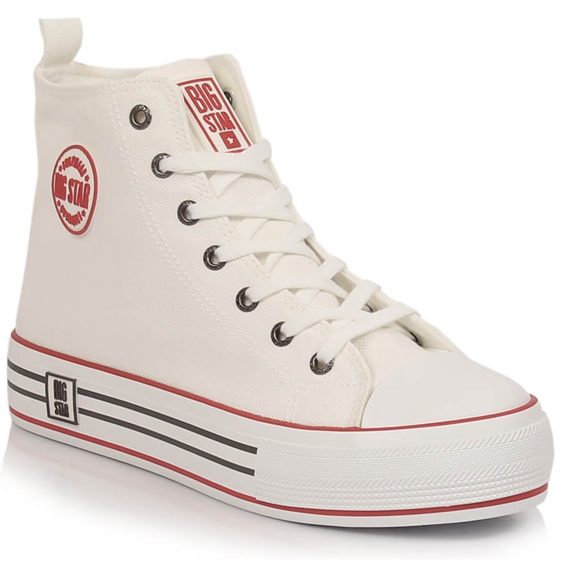 Sneakers alte da donna sulla piattaforma bianca Big Star LL274185