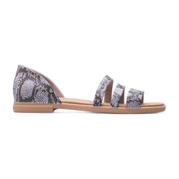 Sandali piatti aperti Crocs Tulum W 206109-15W beige marrone