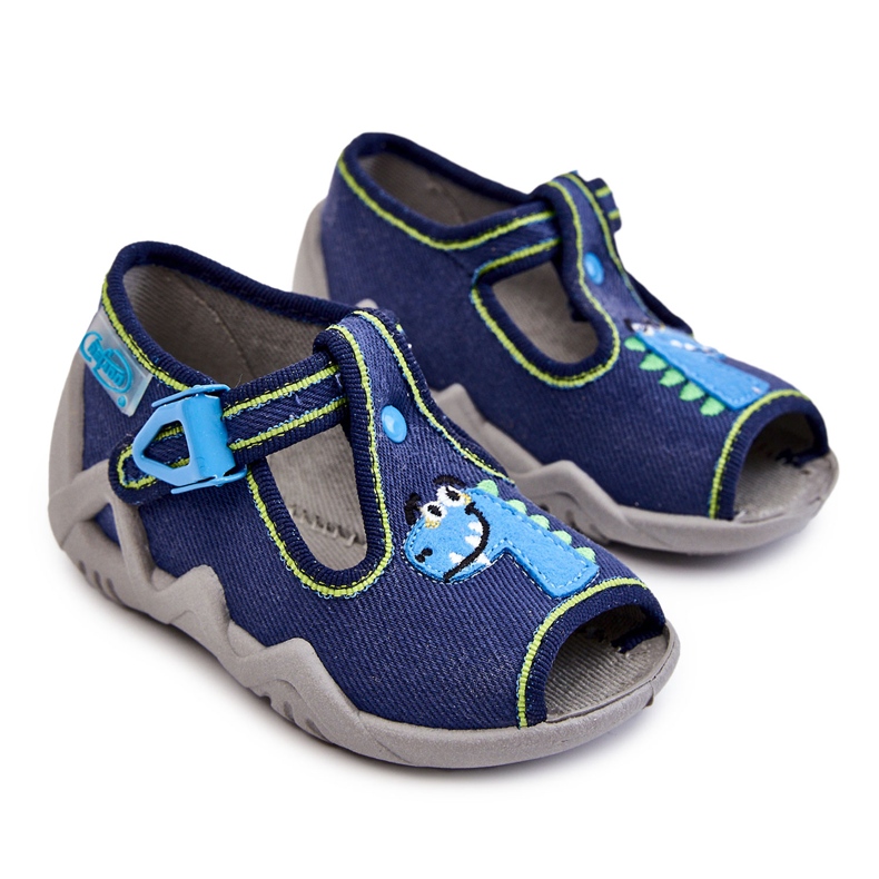 BEFADO S.A. Pantofole sandali per bambini Befado Dinosaur 217P116 blu navy