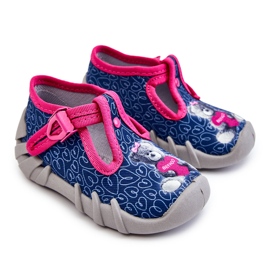 BEFADO S.A. Scarpe Pantofole Befado Bear 110P469 Navy-Rosa blu navy