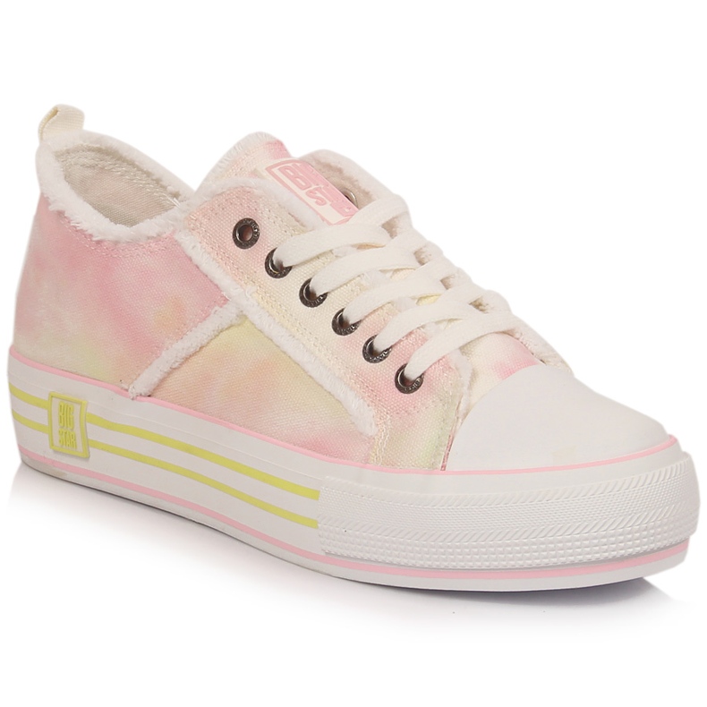 Sneakers da donna sulla piattaforma tie dye Big Star LL274174 rosa